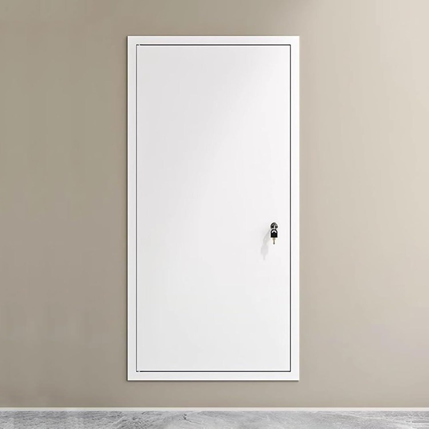 VUIKLCty Metal Lockable Flush-fitting Access Panel; Cover Plate For Wall Openings In Attics, Kitchens And Bathrooms(50x90cm)