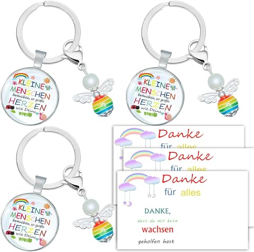 3PC KLEINE MENSCHEN brauchen so große Herzen wie Deins Geschenk Abschied Erzieherin Tagesmutter Kita Kindergarten Perlenengel Schlüsselanhänger 3PC KLEINE MENSCHEN brauchen so große Herzen wie Deins Geschenk Abschied Erzieherin Tagesmutter Kita Kindergarten Perlenengel Schlüsselanhänger