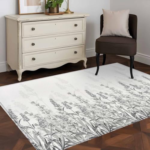 4'x6' Area Rugs, Wildflowers Indoor Outdoor Area Rug for Living