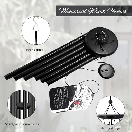 Image of ASTARIN Personalized Wind Chimes Outdoor Large Deep Tone,Large Customized WindChimes for Outside Tuned Relaxing Soothing Low Bass,Memorial Wind Chimes Sympathy