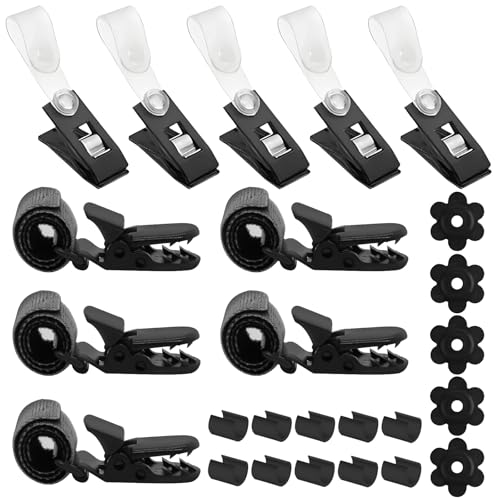 CYUXING 25Pcs Garden Flag Stoppers & Clips Kit All-Season Heavy-Duty Plastic & Rubber Windproof Clips Hardware Accessories for Outdoor Flags Small Banners Curtains