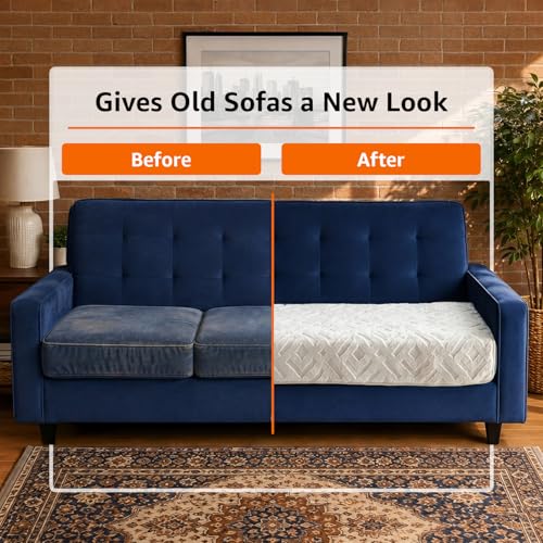Image of Amazon Basics - Rabbit Fur Make Your Own Sofa Cover |70 x 180 cm| Microfiber Sofa Slipcover | 350 GSM (Beige, 3 Seater)