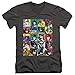 Trevco Sportswear HBRO342-AV-3 Transformers & Transformer Squares-Short Sleeve Adult V-Neck 30-1 T-Shirt44; Charcoal - Large