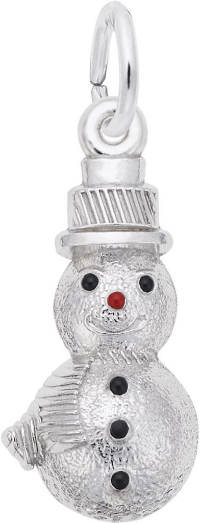 Rembrandt Black & Red Enamel Snowman Charm