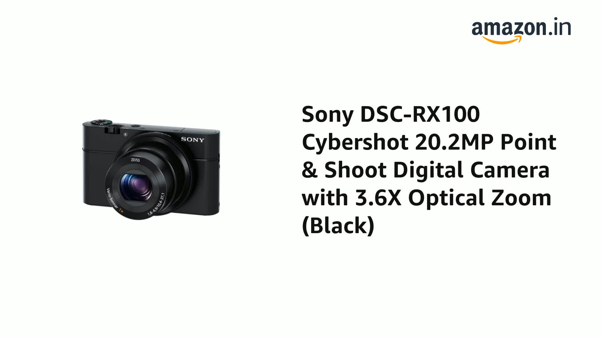 Sony DSC-RX100 Cybershot 20.2MP Point & Shoot Digital Camera with