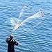 Yeahmart Handmade American Saltwater Fishing Cast Net with Heavy Duty Real Zinc Sinker Weights for Bait Trap Fish 4Ft Radius, 3/8 Inch Mesh Size
