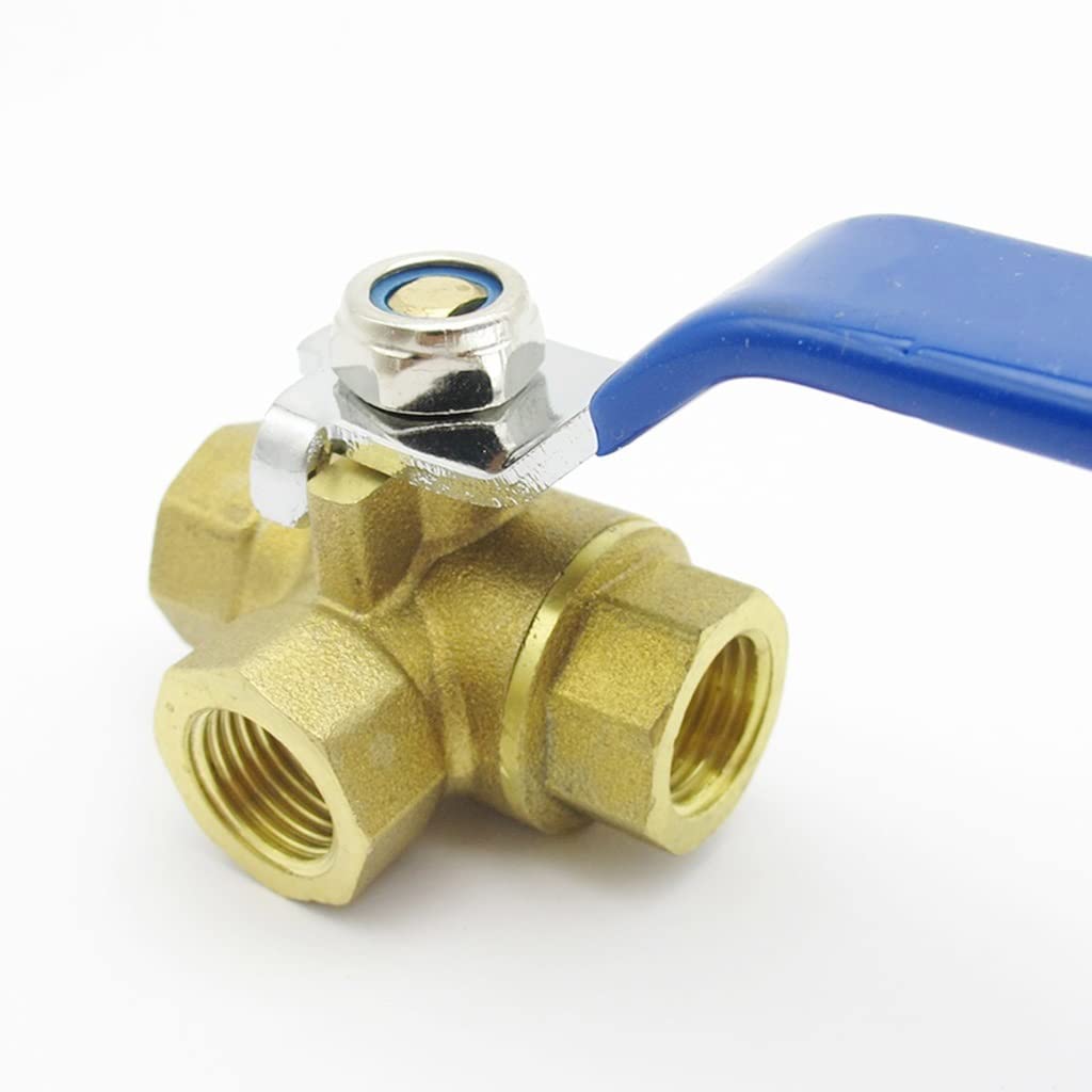 1 Stück BSP-Innengewinde, voller Anschluss, T-Anschluss, Messing-Kugelhahnanschluss for Wasser, Öl, Gases, Gase – Größen 1/4'' bis 1''(1)