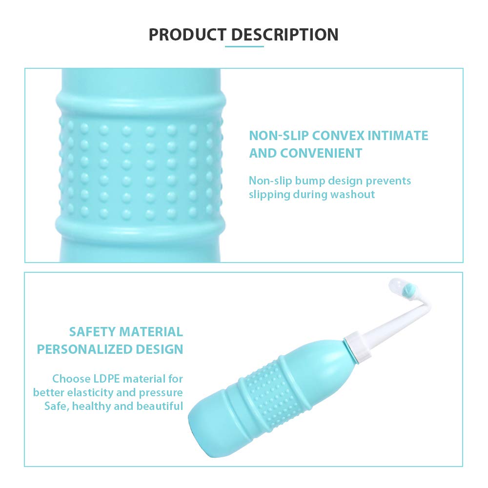 Travel Bidet Bottle Portable Bidet Sprayer Hand held Bidet 500ml for Personal Hygiene Care Extra Long Pointed Nozzle — view 7