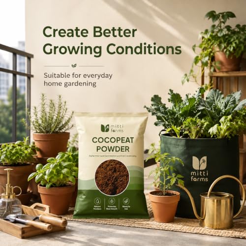 Image of Cocopeat Powder for Plants & Gardening 900 g | Coco Peat Soil Conditioner for Potting Mix, Seed Starting, Indoor & Outdoor Plants, Home Garden, Grow Bags & Pots