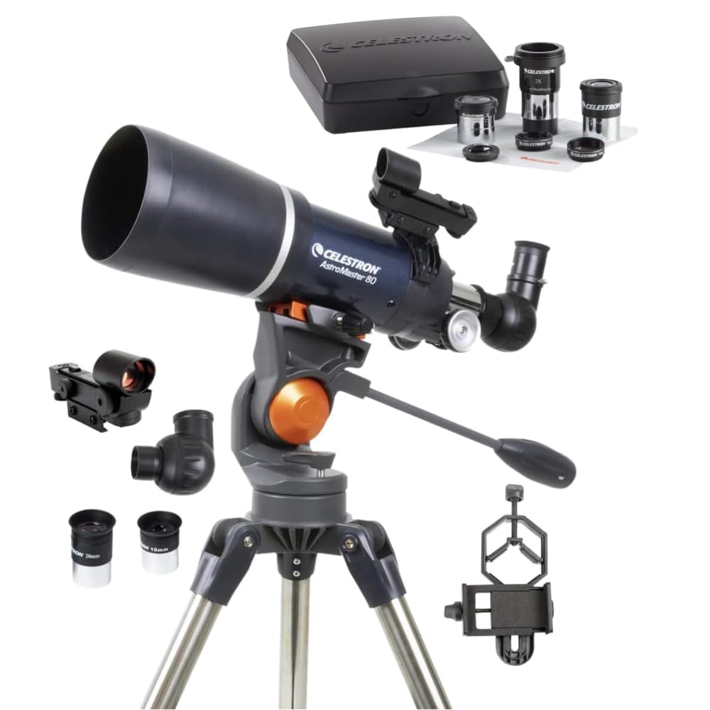 Celestron AstroMaster 80AZ Telescope with Smartphone Adapter and AstroMaster Accessories Kit-picture-22
