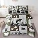 Feelyou Big Pike Fish Hunting 7 Piece Bedding Set Full Size for Boys Teens Kids Duck Deer Hunter and Fishing Themed Comforter Set with Sheets Plaids Rustic Camping Bed in a Bag Home Decor