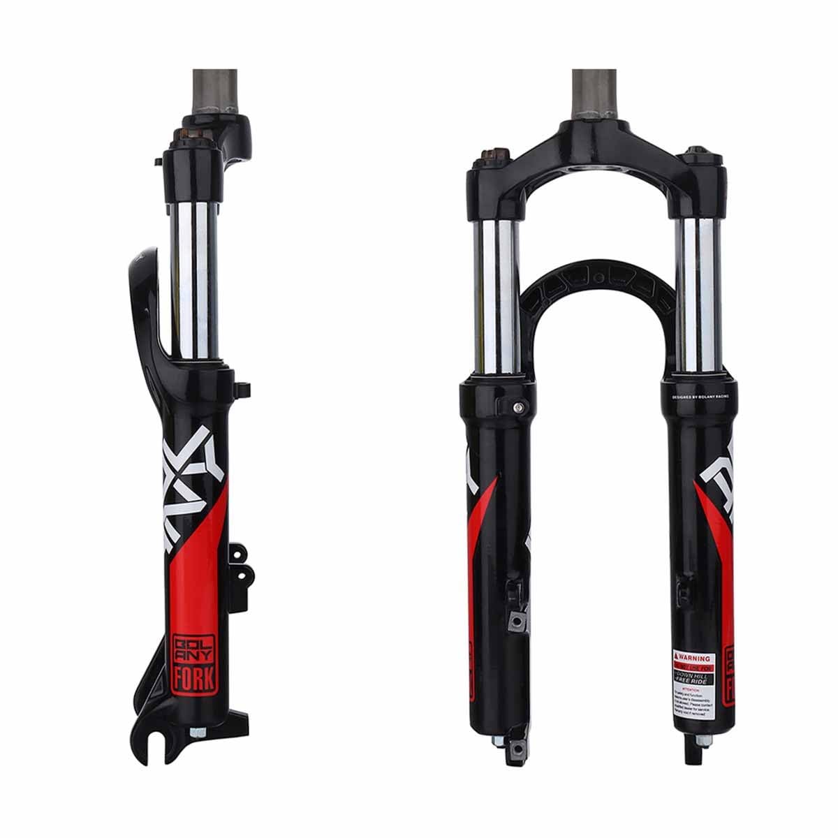 20Zoll Fahrradfedergabel Federweg 100mm Mountainbike Federgabel Scheibenbremse 1-1/8 Zoll gerades Rohr mechanische Vordergabel, QR 9x100mm, manuelle Sperre