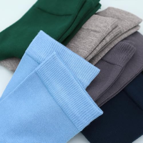 Image of Womens Viscose Bamboo Crew Socks Thin Casual Ultra Soft Colorful Above Ankle Socks Breathable Comfortable 3 /6 Pairs