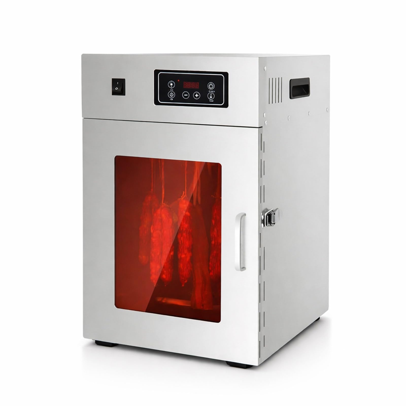 SENJINGHUA Rotary Meat Dryer - Commercial Food Dehydrator, Stainless Steel Curing Chamber with Adjustable Temperature (30-90℃), Ideal for Drying Meat, Vegetable 800W