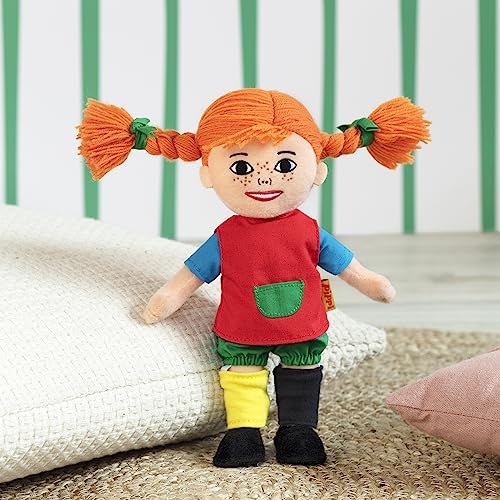 Pippi Langstrumpf Puppe, 20cm – süße Stoffpuppe für Mädchen und weiche Kuschelpuppe ab 10 Monaten – Anziehpuppe und Plüschpuppe als z.B. Taufgeschenke für Mädchen – Bild 7