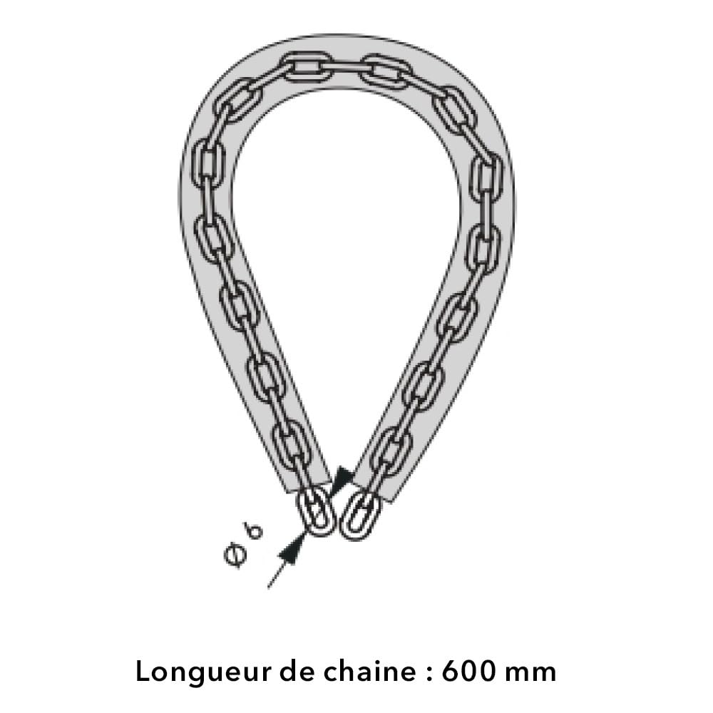 THIRARD Robustes Stahl-Kettenschloss – ultimative Diebstahlsicherung, schnittfeste Fahrradkette mit wetterbeständigem PVC-Ummantelung, 7 m, ideal für Fahrräder, Motorräder, Tore, Zaun (1,2 m, 10 mm)