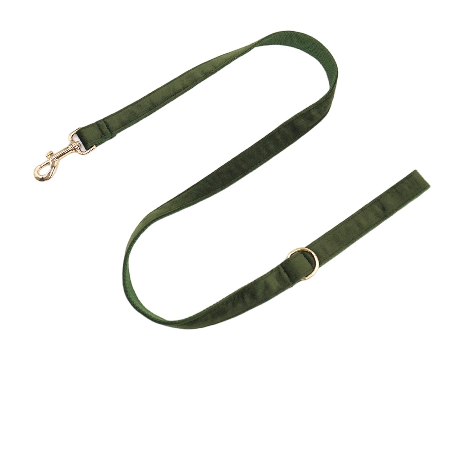 Dog Leash with Metal Clip, Multiple Colors, Width 0.82 inches, Length 3.9 feet, in the Same Color as the Collar(Olive Drab, Match M/L/XL Size Collar)
