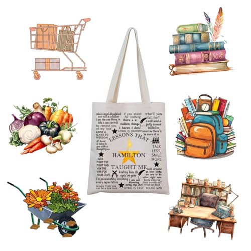 Broadway Musical Encouragement Quote Tote Bag Broadway Musical Lover Gift Musical Merchandise (Ham Tote) - Image 3