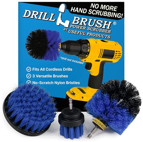 Drillbrush Boat Accessories – Kayak Cleaning Kit – Boat Cleaning Brush Kit – Marine Scrub Brush Attachment for Drill – Rotary Brushes for Boats – Motorized Hull Power Scrubber Set - Hull Cleaner Set