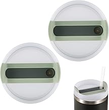 2pcs Tumbler Replacement Lids for Stanley Tumblers, No Leakage Tumbler Cup Lids Accessories for Stanley Quencher H2.0 40oz with Handle, for Adventure Quencher Travel Tumbler 40oz (Green)