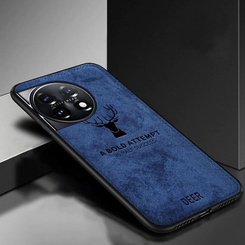 Apurb Store for OnePlus 11 5G 3D Deer Pattern Fabric Cloth Back Cover Case TPU Soft Frame Protection Back Cover for OnePlus 11 5G (Blue) (B0CFHQ5XGD) Amazon Price History, Amazon Price Tracker
