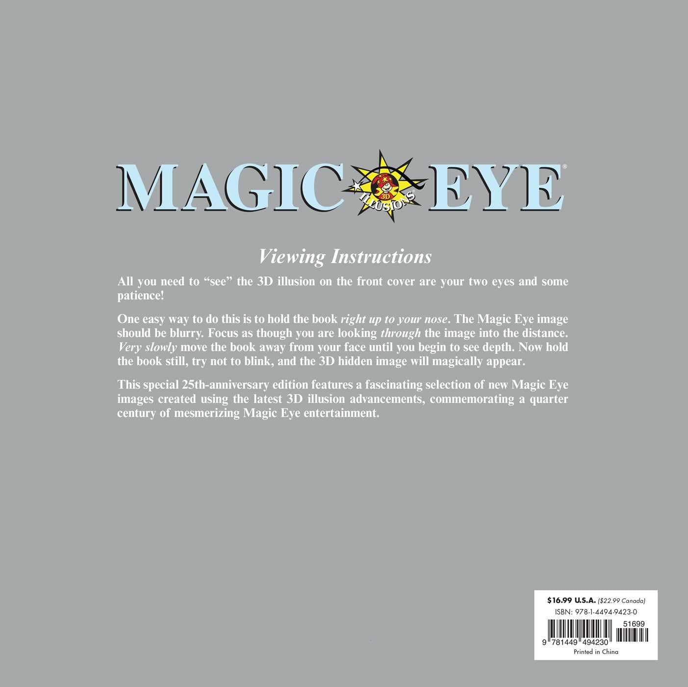 Magic Eye 25th Anniversary Book: Amazing 3d Illusions