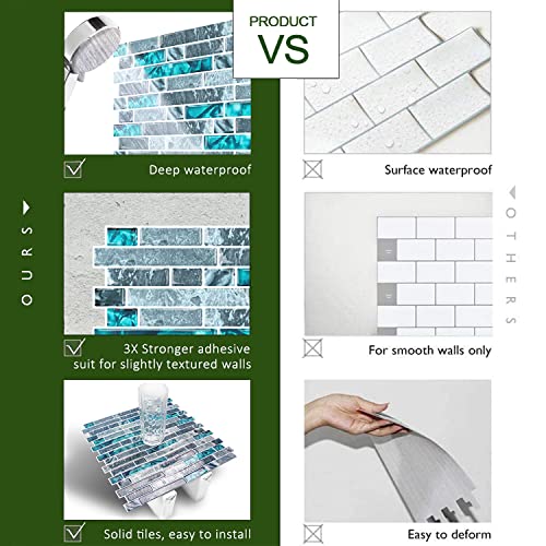 image for STICKGOO Thicker Design Peel and Stick Tile Backsplash, 12”×12”St
