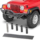 Quadratec Delrin Replacement Door Hinge Bushing Set - Fits Jeep Wrangler TJ 2000-2006 - Synthetic Replacement Bushings - Lasts Longer than Factory Metal Bushings - Replaces All 4 Hinge Bushings