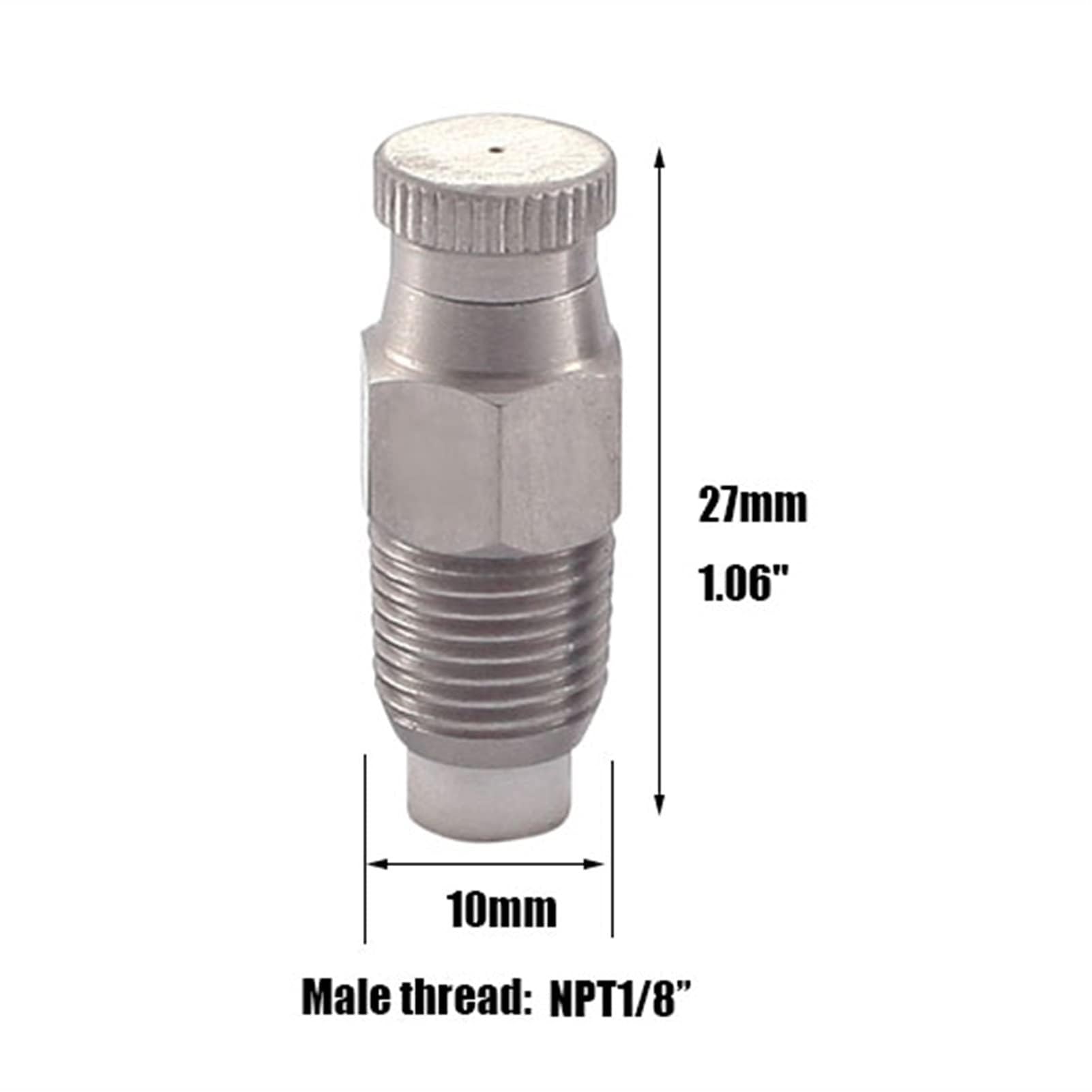 LKYJD 20pcs Misting Nozzles Stainless steel Replacement Heads with Filter, High Pressure Atomizing Misting Sprayer for Patio Lawn, Landscaping, Dust Control, 1/8