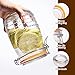 WACOI 32 Oz Glass Mason Jars with Airtight Lids 6 Pack, Wide Mouth Canning Jars with Clip Top Lids for Kitchen Storage Pickling Salad Jams Coffee Beans