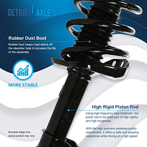 Image of Detroit Axle - Front Struts for 2008 2009 2010 Honda Odyssey Complete 2 Struts with Coil Spring Replacement Quick Install Ready Strut Shock Assembly