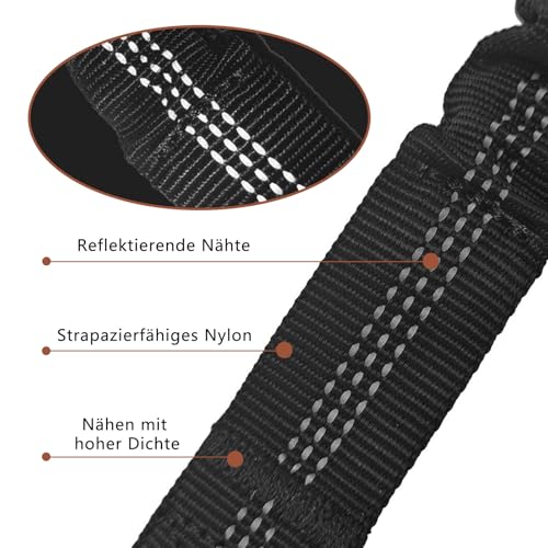 Yuiturt Ruckdämpfer für Hunde Leine (2.5 * 42cm), Bungee Leine Hund, Elastische Hundeleine, Ruckdämpfer Hund, Elastische Hundeleine Nylon-Kurzleine Perfekte Dämpfung beim Fahrrad für Hunde ab Mittler