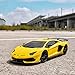 BEZGAR 1:24 Scale Lambo Remote Control Car, Electric Sport Racing Hobby Lambo Toy Car Model Vehicle, RC Car Toys for 3 4 5 6 7 8 Boys and Girls(Yellow)