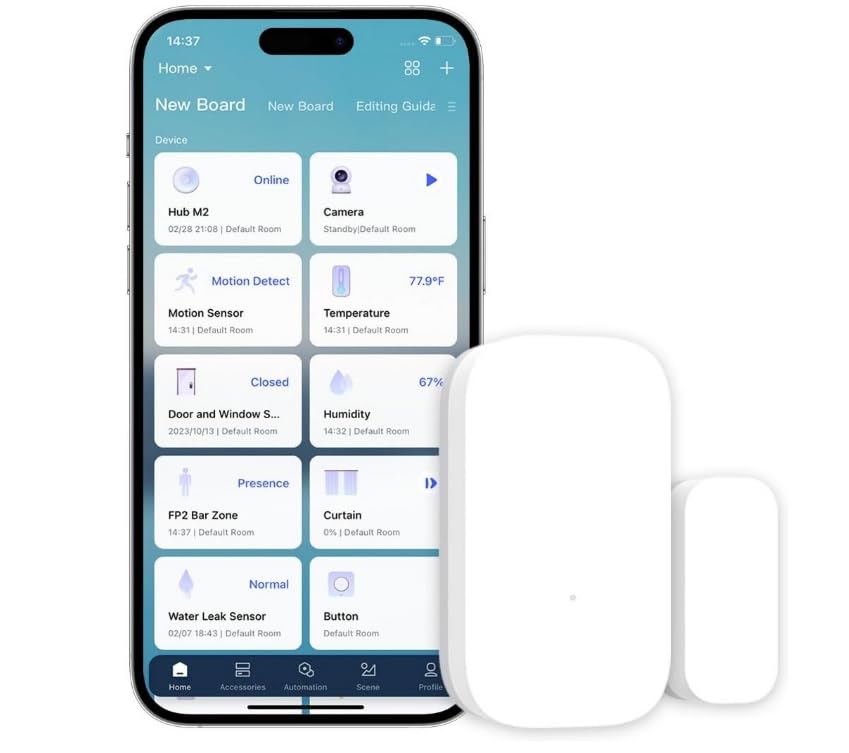 MSMXCS Door and Window Sensor Smart Wireless REQUIRES AQARA HUB Zigbee Connection Door Wireless Mini Contact Sensor or Alarm System and Smart Home Automation with Apple HomeKit Alexa Works With IFTTT