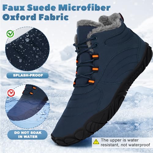 Image of Winter Hike Barefoot Boots Women, Snow Boots for Women | Winter Hike Barefoot Boots Women, Wide Toe Waterproof Hiking Non-Slip Ankle Shoes