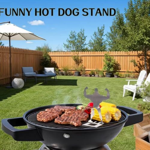 BBQ Hot Dog Holders evite que sus perritos calientes se vuelquen con este soporte inoxidable de 4 5