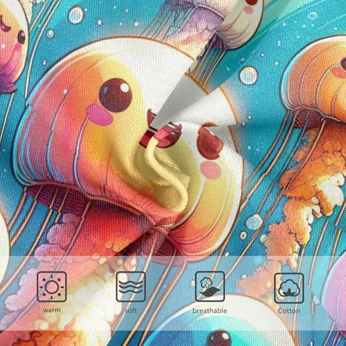 Playful Cute Colorful Jellyfish Girls Underwear Toddlers 2t Cotton Girl Panties Cute Fun Print Undies Kids Briefs3