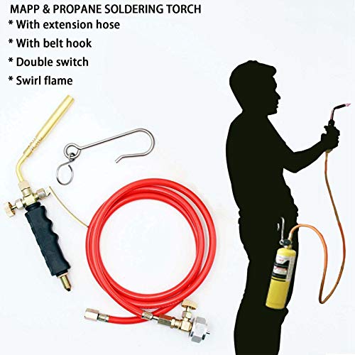 MAPP - Antorcha de soldadura de propano con manguera de 1,6 m