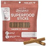 Dog Treat Naturals Salmon & Mango Superfood Sticks for Dogs | All-Natural Premium Training Dog Treats | Contains Turmeric for Joint Health | Made with Real Salmon & Mango | Made in USA | 6 Ounces