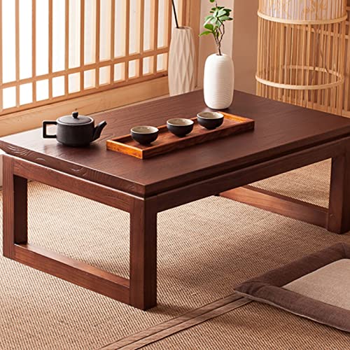 Table basse en bois compacte marron pour travailler et manger dans son salon