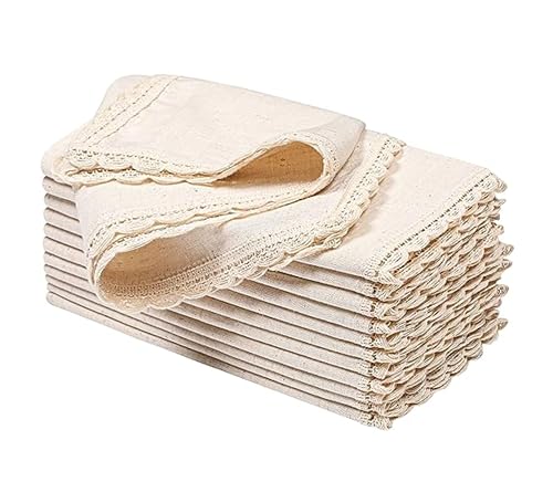 Servilletas de Tela Beige Rectangulares 20x20 Pulgadas Paquete 12 miniatura 1