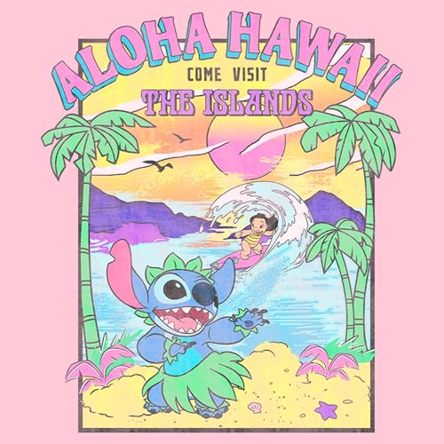 Image of Girl's Lilo & Stitch Aloha Hawaii Come Visit the Islands T-Shirt