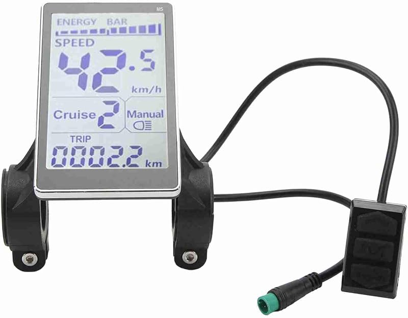Fabater Elektromos Kerékpár LCD Kijelző 24V-60V Vízálló Nagy Képernyős Sebességmérő E-bike Számítógép 5 Pin