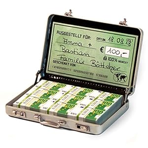 Chroma Products Geldkoffer als Geldgeschenk oder für Gutscheine – Mini Aktenkoffer aus Aluminium mit Schnappverschluss…