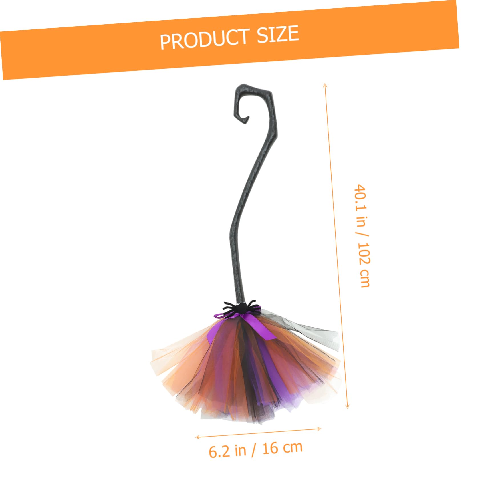 FAVOMOTO Cosplay Witch Broom Prop for Halloween Decorations Stylish Design for Parties Carnivals Masquerades Accessory for Witch Costumes Haunted Houses