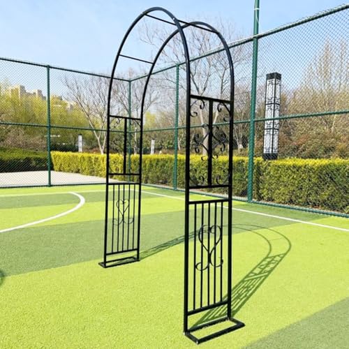 Tonnelle de jardin pour plantes grimpantes et rosier avec treillis extérieur en métal