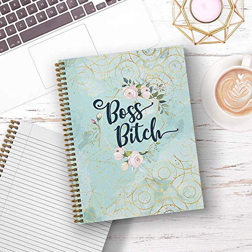 Carnet à spirale Boss Bitch grand format cahier de notes ligné couverture rigide durable - 5
