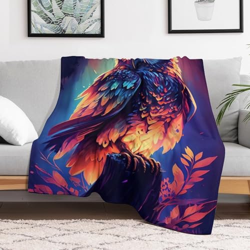 Manta de búho para sofá en franela suave y cálida de 130x150 cm 3