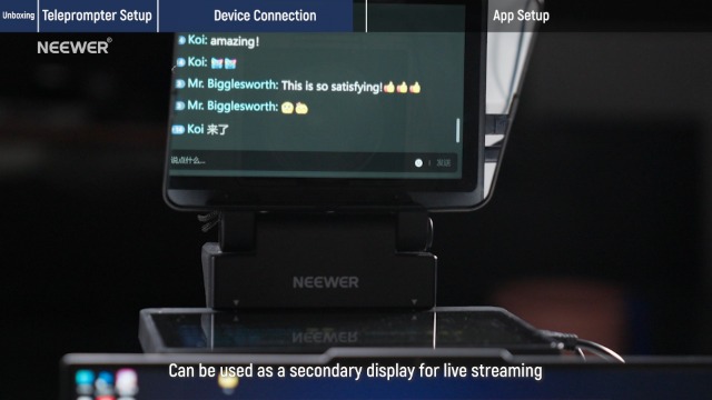 NEEWER Teleprompter X17 II met RT113 Afstandsbediening/APP-bediening, 17 inch HD Beamsplitter Volledig metalen frame Upgraded Mount QR Plaat Compatibel met 501PL iPad, Max Belasting 44.1Ib, Montage