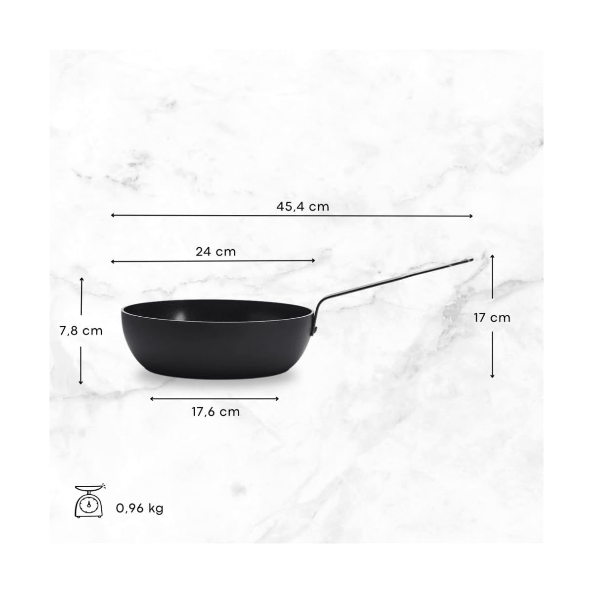 DE BUYER Sauteuse bombée céramique CERANOA ⌀24 cm